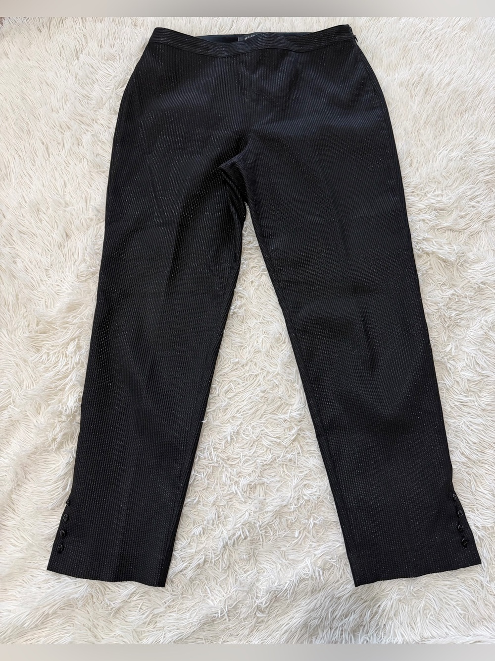 St. John Shimmer Dress Pants - Size 12 - black shimmery
